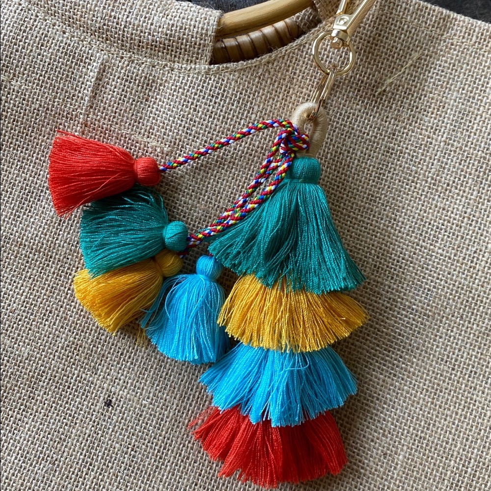 NWOT Bright Tassel Keychain